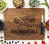 King of the Grill Skulls - Cutting Board