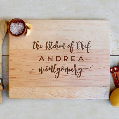 Custom Maple Cutting Board "Chef Andrea"