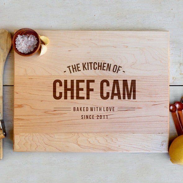 Custom Maple Cutting Board "Chef Cam"