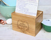 Custom Engraved Recipe Box, Personalized Recipe Box, "To the World Mother"