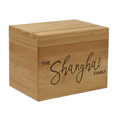 Custom Engraved Recipe Box, Personalized Recipe Box, mother's day gift