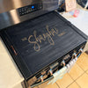 Ottoman Tray, Custom Noodle board, Personalized Stove Top Cover, "Shanghai Family"
