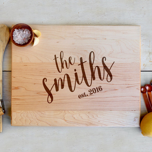 Custom Maple Cutting Board "The Smiths"