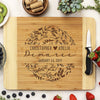 Custom Floral Cutting Board, Personalized Engraved Cutting Board, Custom Cutting Board "Christopher & Amelia Demaree"
