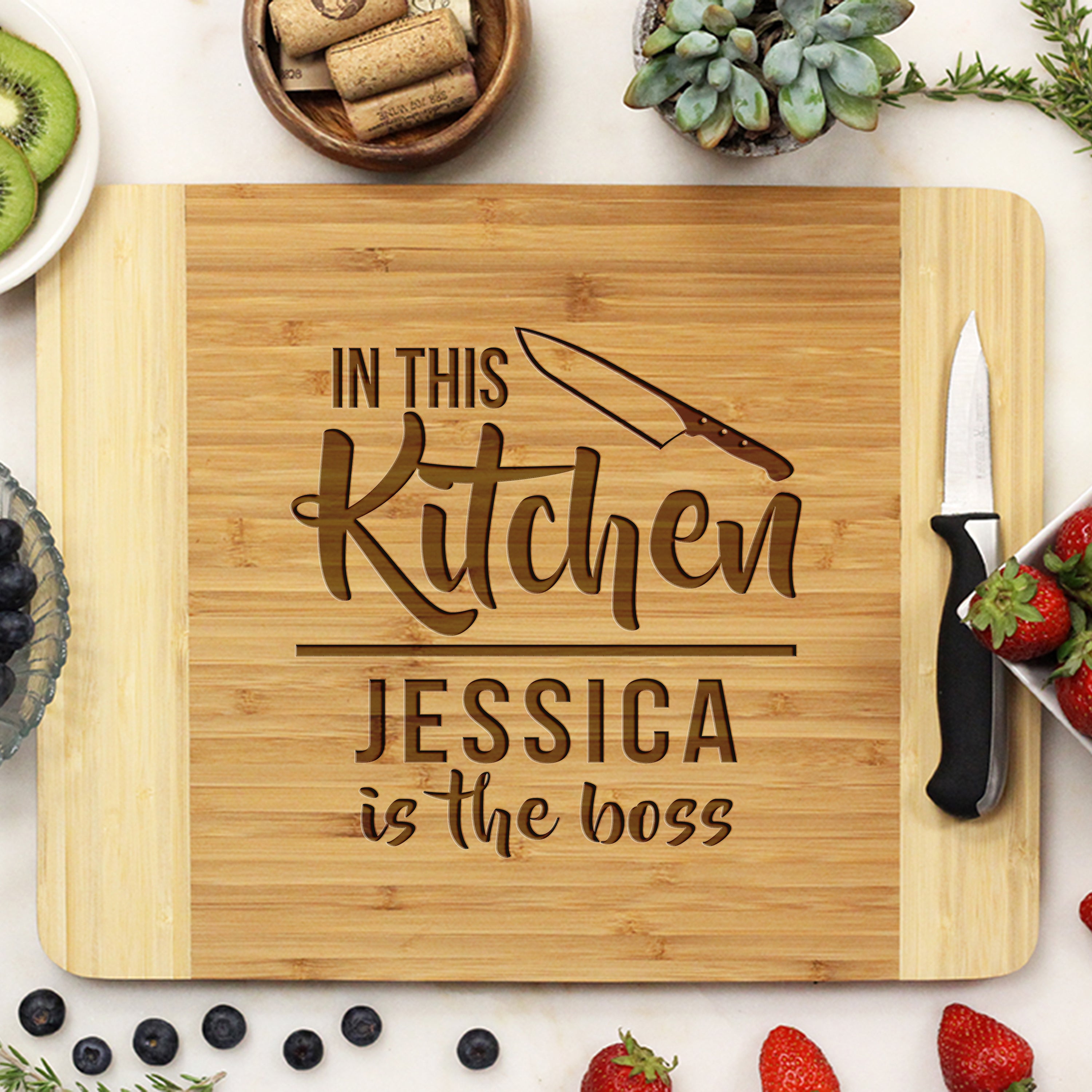Personalized Welcome to Our Kitchen Cutting Board