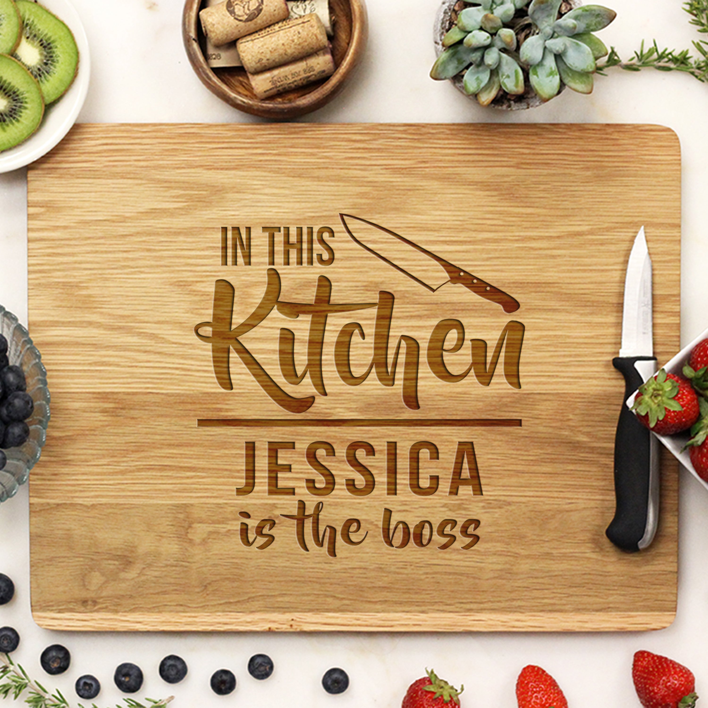 Personalized Engraved Cutting Board, Custom Housewarming Cutting Board –  Stamp Out