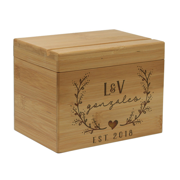 Custom Engraved Recipe Box, Personalized Recipe Box, mother's day gift