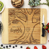 Custom Wedding Cutting Board, Personalized Wedding Cutting Board, Custom Cutting Board "Emily + Byron Reynolds Treea"