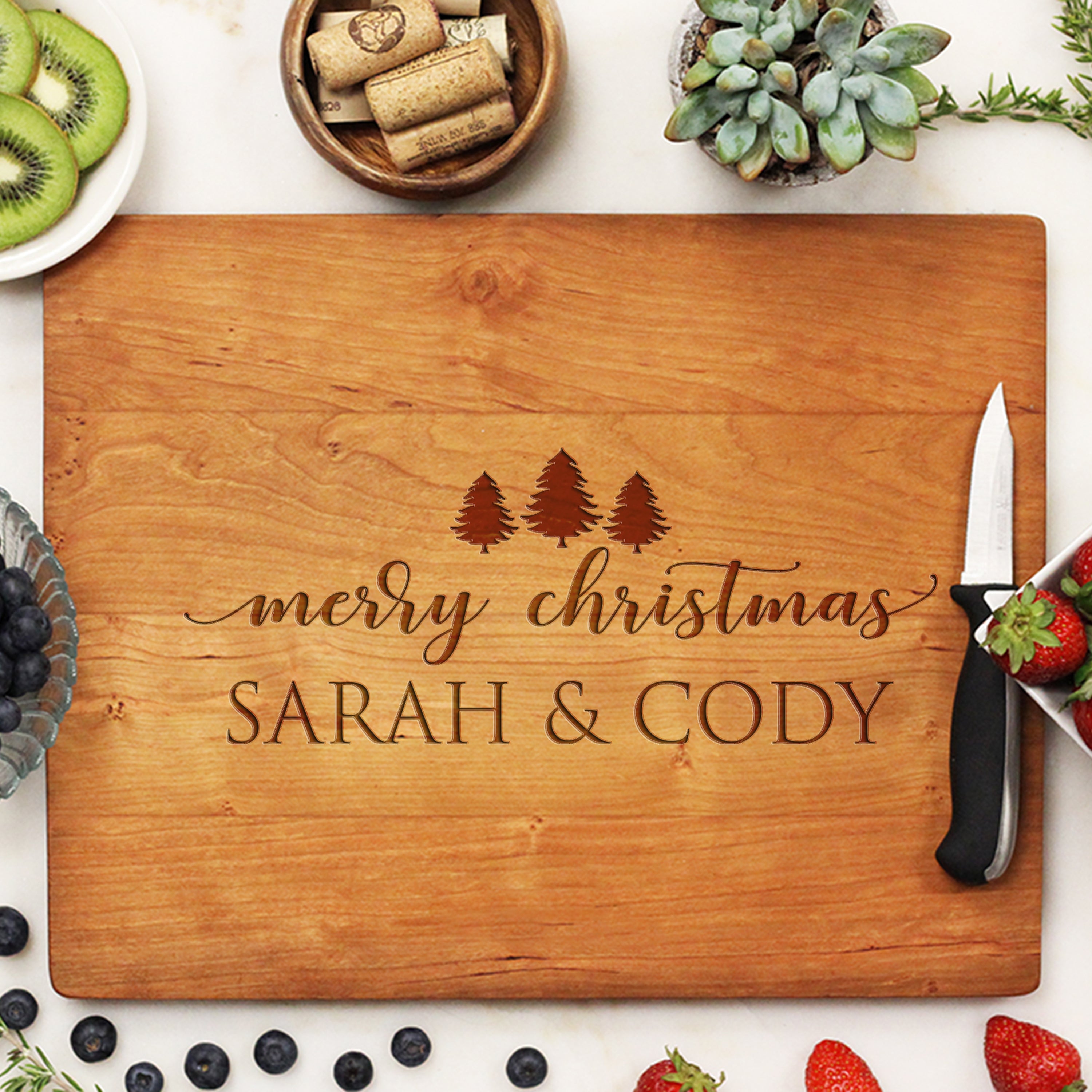 Personalised Engraved Wooden Chopping Board / Christmas Gift for