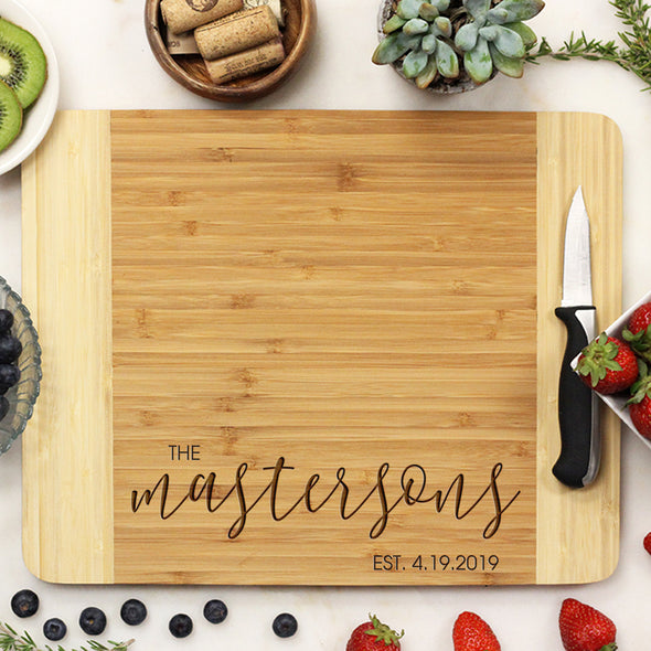 bamboo cutting board, custom engraved cutting board, personalized cutting board