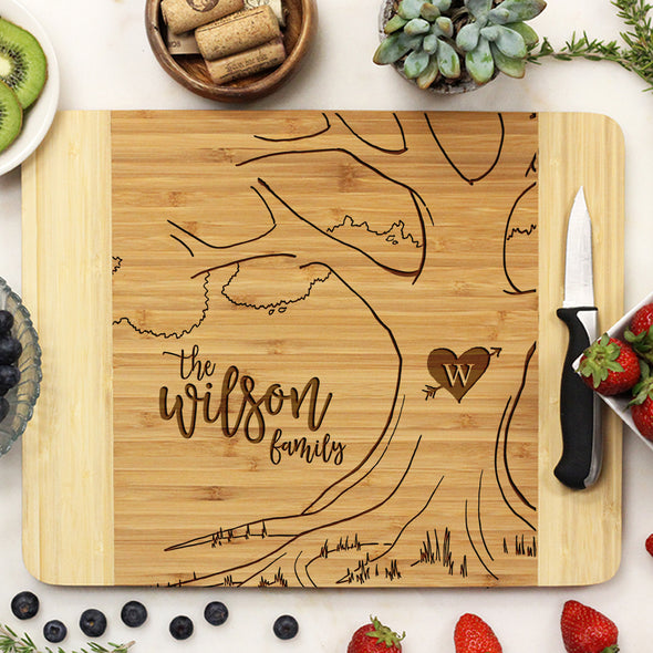 bamboo cutting board, engraved cutting board, personalized cutting board