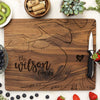 walnut cutting board, engraved cutting board, personalized cutting board