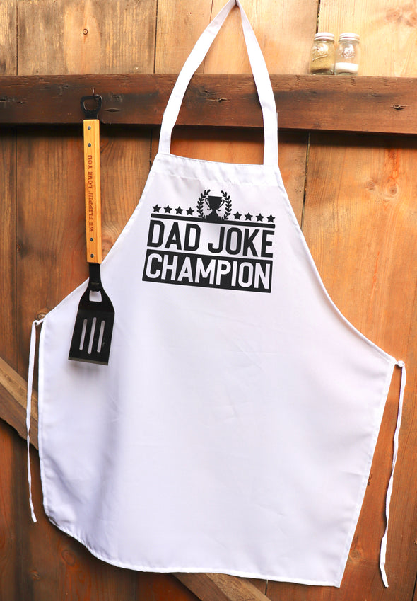 Chef Apron, Custom Apron, Personalized Apron "Dad Joke Champion"