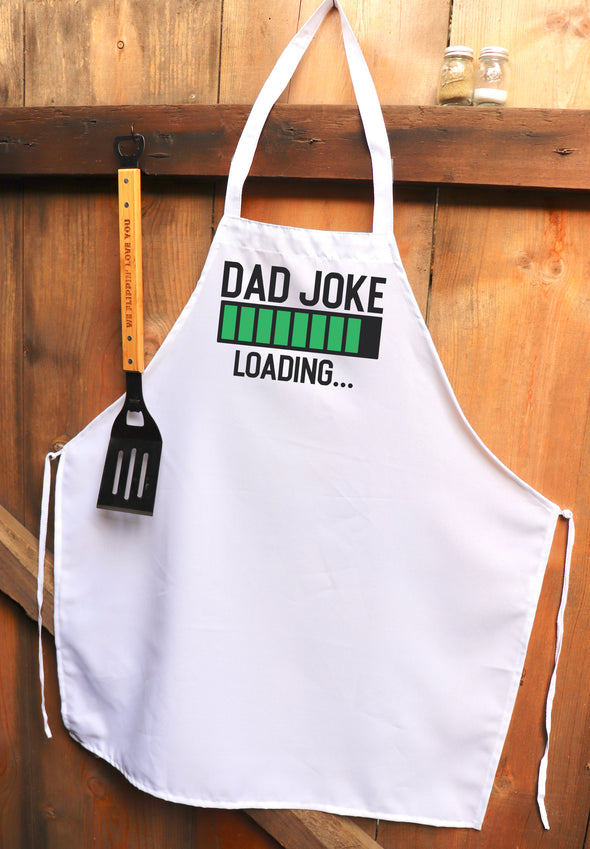 Chef Apron, Custom Apron, Personalized Apron "Dad Joke Loading"