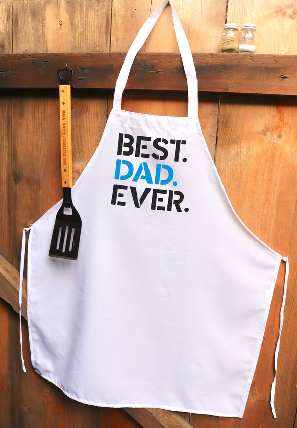 Chef Apron, Custom Apron, Personalized Apron "Best Dad Ever"