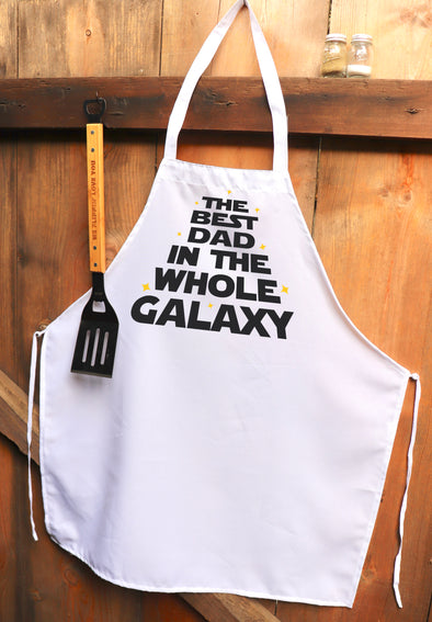 Chef Apron, Custom Apron, Personalized Apron "Best Dad in the Galaxy"