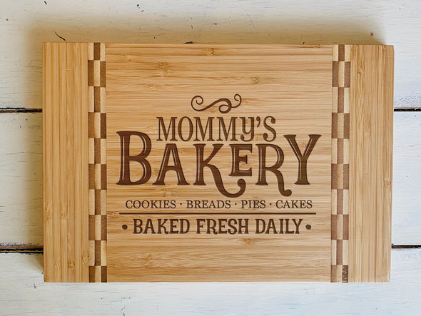 Custom Farm House Cutting Board "Mommy's Bakery"