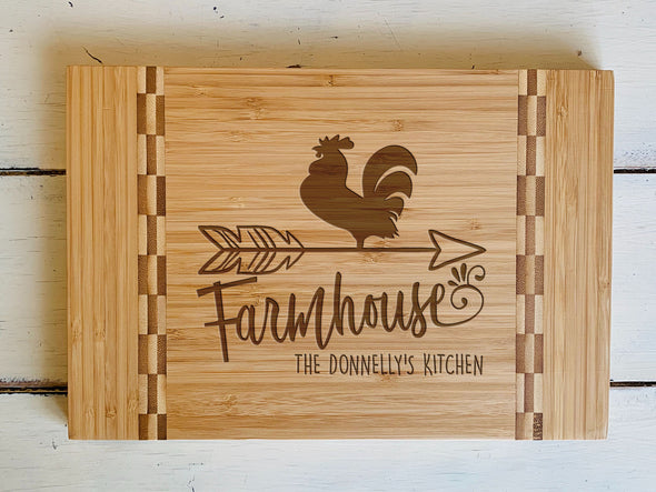 Custom Farmhouse Cutting Board "The Donnelly's Kitchen"