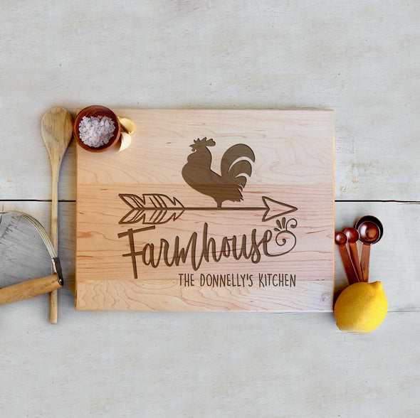 Custom Farmhouse Cutting Board "The Donnelly's Kitchen"