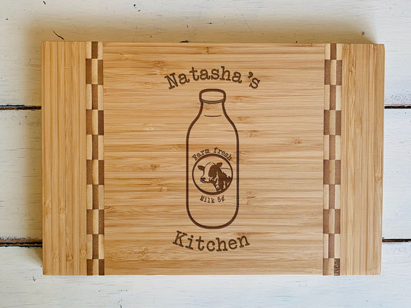 Custom Farmhouse Cutting Board "Natasha's Kitchen"