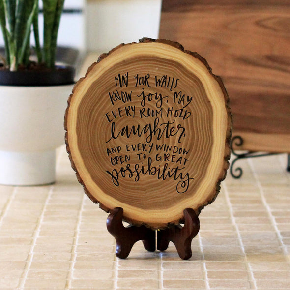 Wood Plaque "May Your Walls Know Joy"