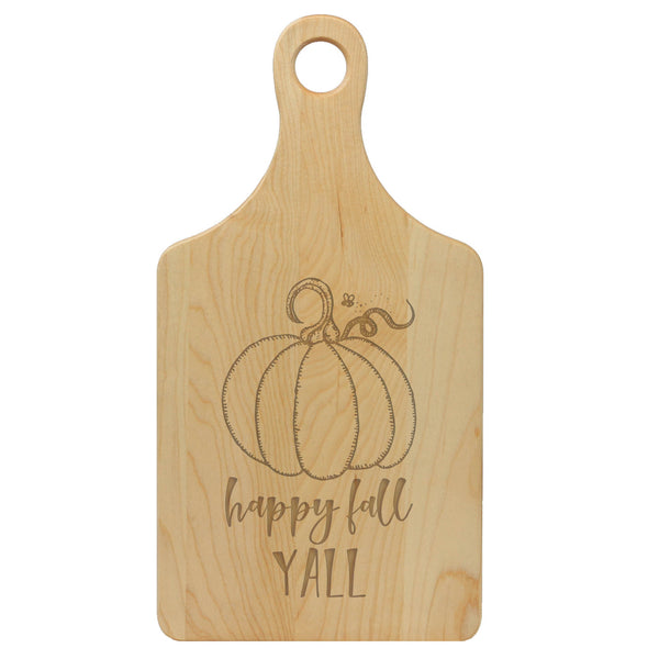 Paddle Cutting Board, "Happy Fall Yall"