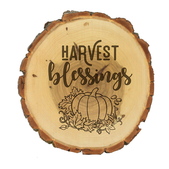 Wood Plaque "Harvest Blessings"