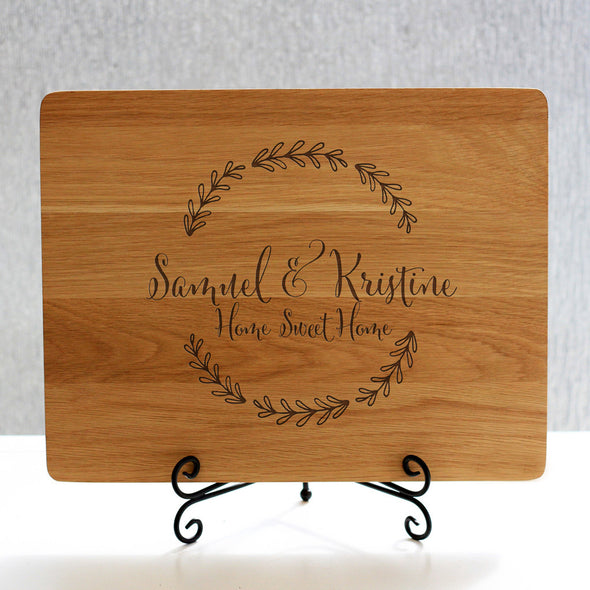 "Samuel & Kristine Floral" Cutting Board & Stand