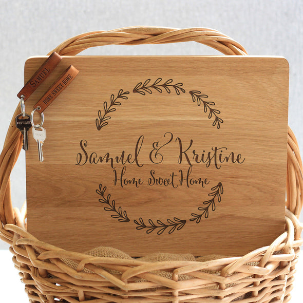 "Samuel & Kristine Floral" Cutting Board & Key Chains