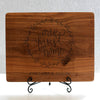 "Our First Home Chelsea Jason" Cutting Board & Stand