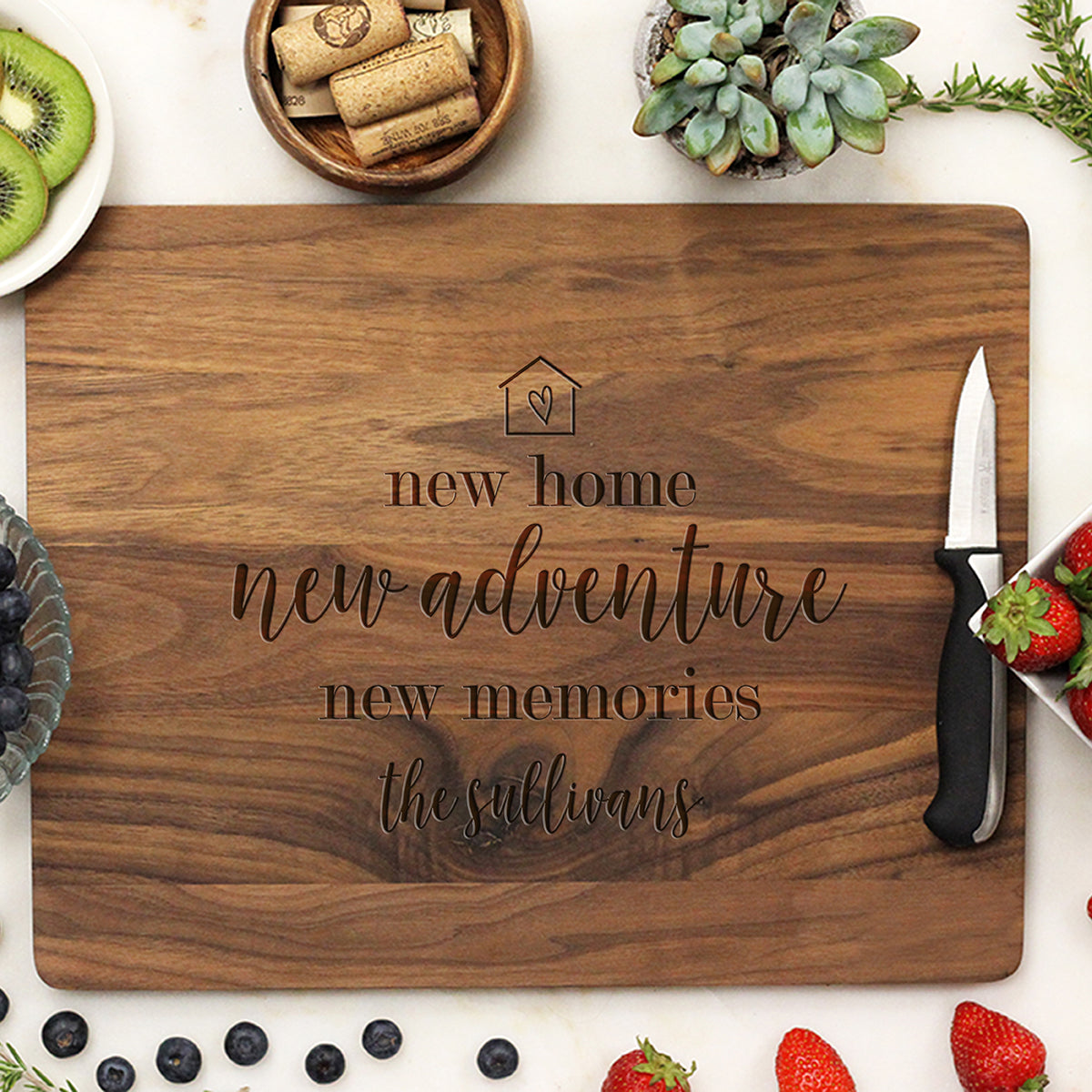 New Home, New Memories Personalized Maple Cutting Boards