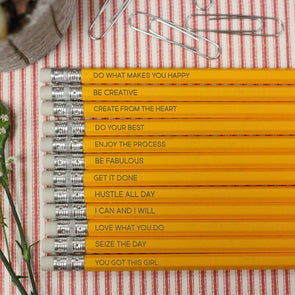 Inspirational Sayings on Pencils, Teacher Pencils, Positive Pencils