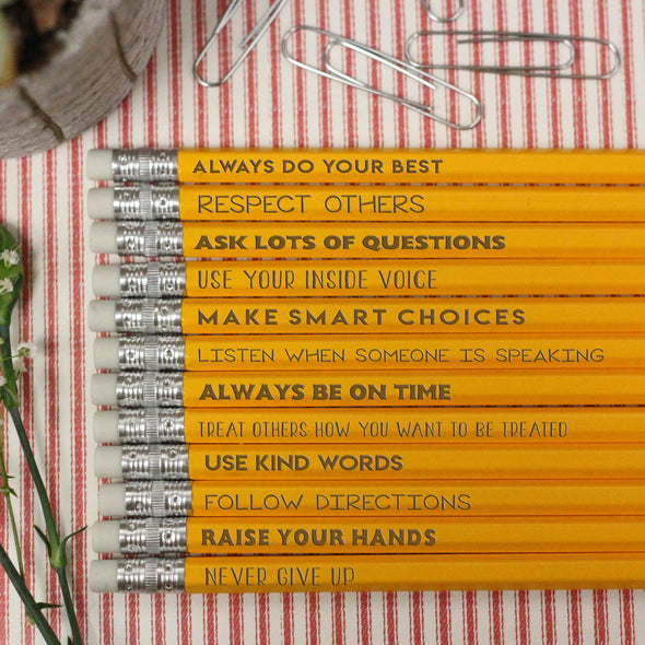 Class Rules Pencils, Teacher Pencils, Classroom Rules Pencils