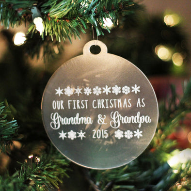 Personalized Ornament Grandparent's First Christmas