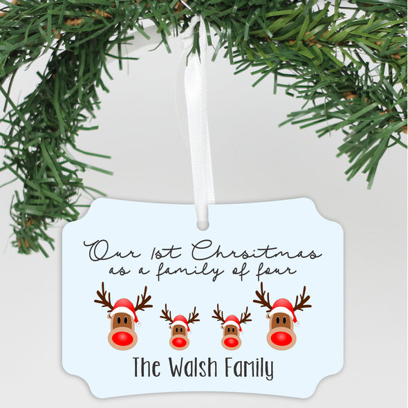 Personalized Aluminum Ornament - "The Walsh Family"