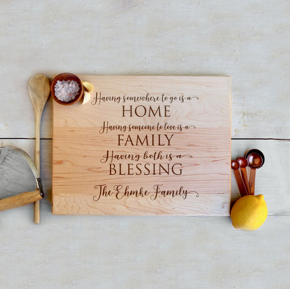 Custom Maple Cutting Board "The Ehmke Family"