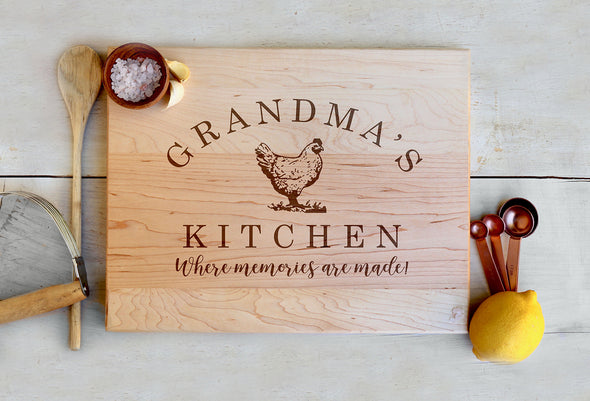 Custom Grandma's Kitchen Cutting Board, Where Memories Are Made