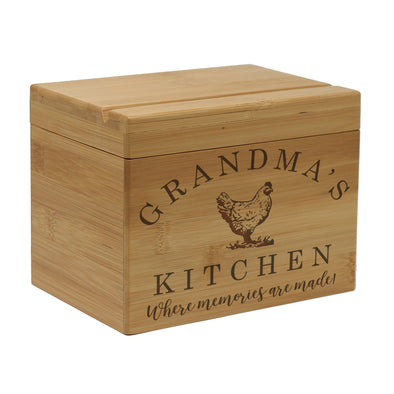 Custom Engraved Recipe Box, Personalized Recipe Box, mother's day gift