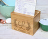 Custom Engraved Recipe Box, Personalized Recipe Box, mother's day gift