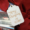 Personalized Engraved Christmas Gift Tags "Merry Christmas - Ehmke's" (Set of 5)