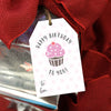 Reusable Birthday Gift Tags "Happy Birthday Cupcake" (Set of 5)