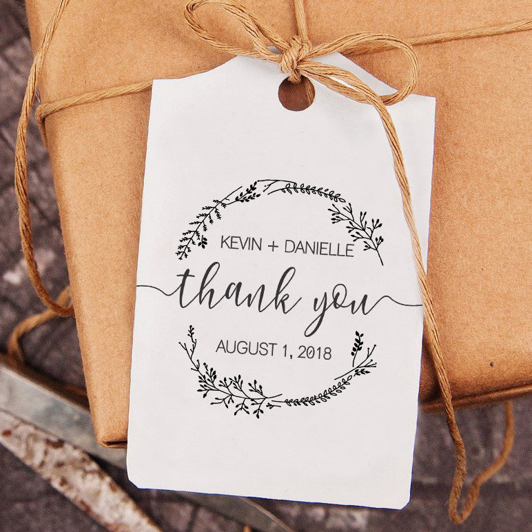 Personalized Rubber Stamp for Wedding Tag [Thank You Tag] - DIY Wedding  Invitation