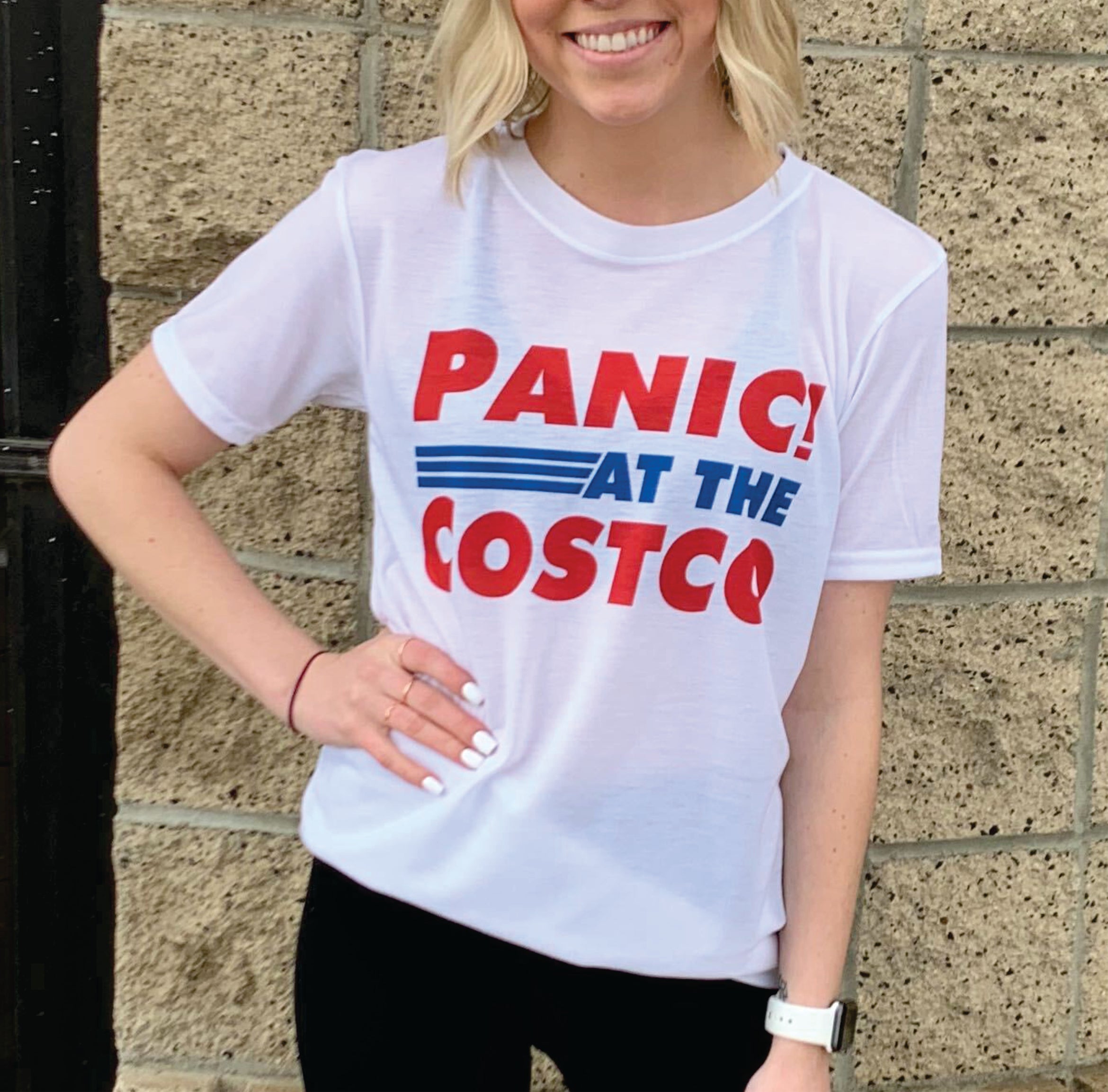 Hej hej Statistisk Flagermus Panic at the Costco T-shirt Funny T Shirt MADE IN THE USA – Stamp Out