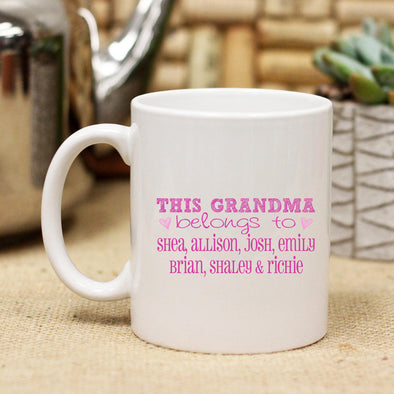 Ceramic Mug "This Grandma Belongs to"