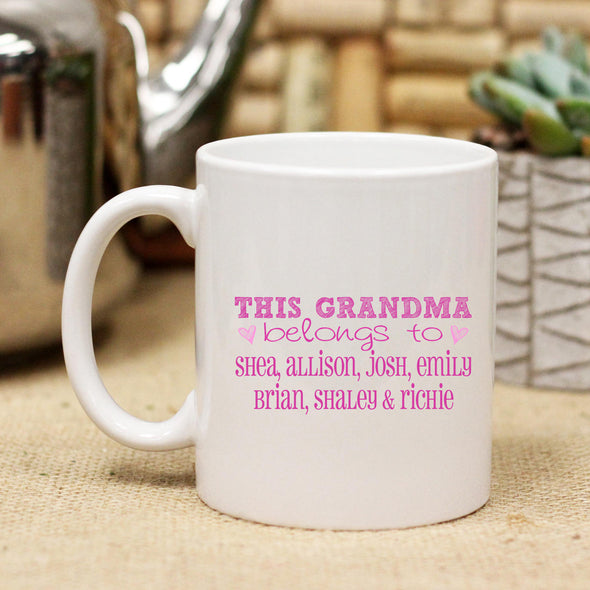 Ceramic Mug "This Grandma Belongs to"