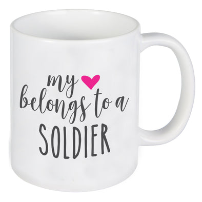 My Heart Belongs To A Soldier Mug