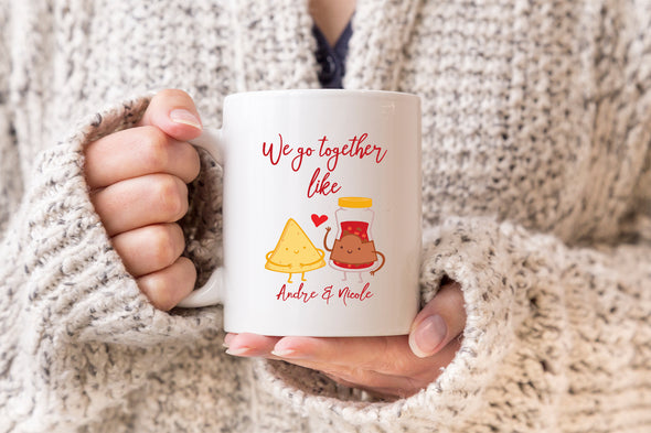 We Go Together Like Chips & Salsa, Custom Mug, Personalized Mug, Cute Custom Mug, Valentine's Day Mug, Couple Mug