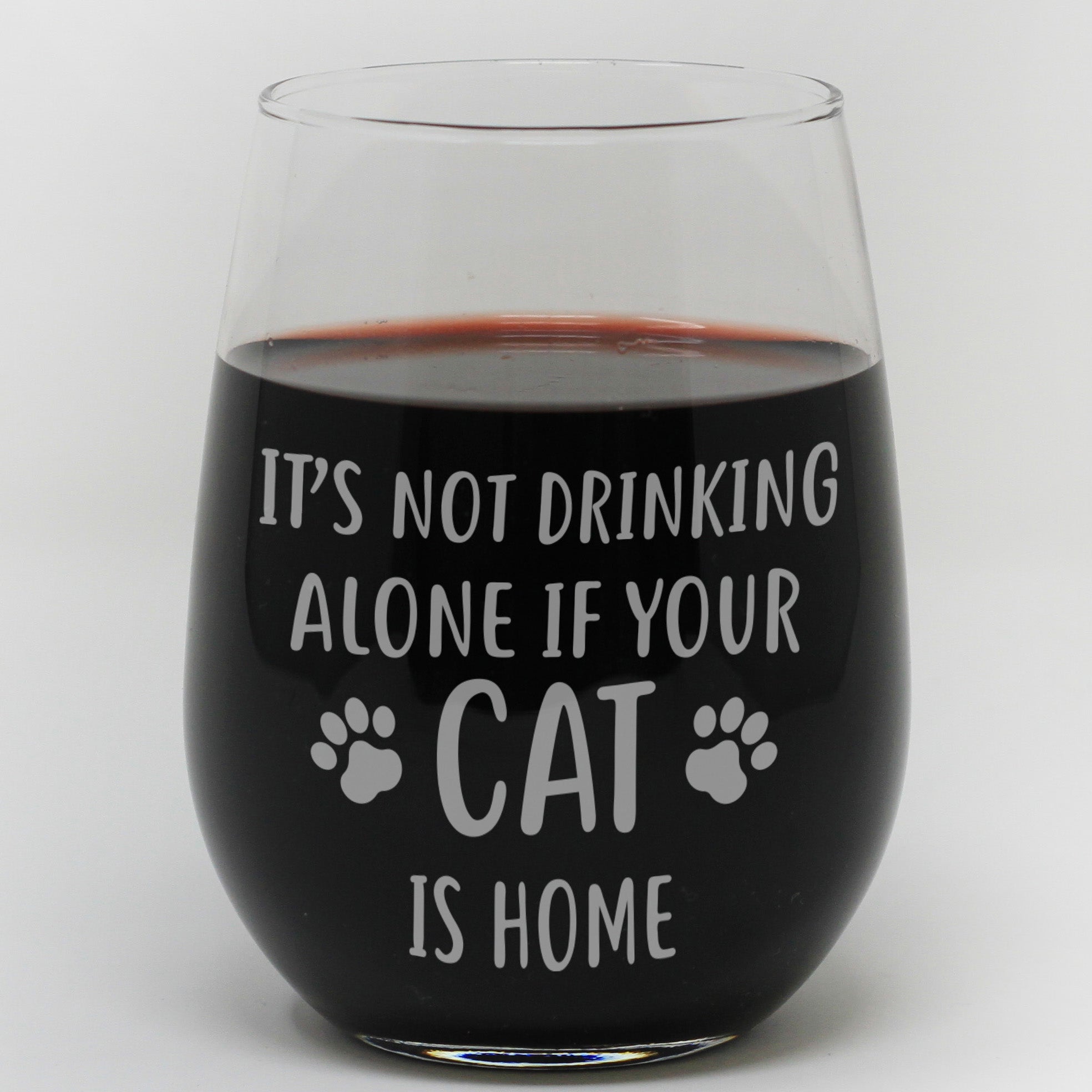 Cat Fud Giver Person - Insulated Stemless Wine Tumbler