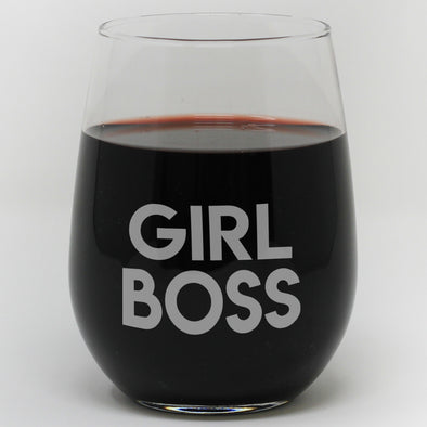Girl Boss Wine Glass