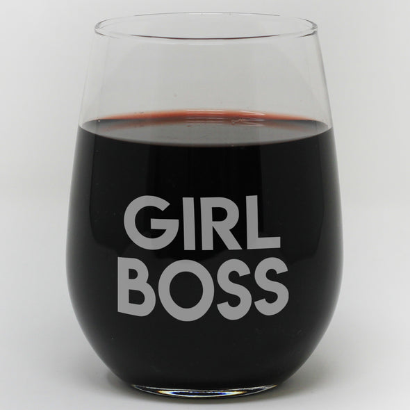 Girl Boss Wine Glass